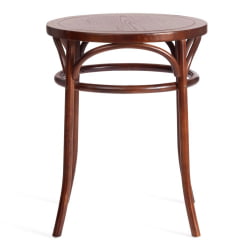 Круглый стол из дерева THONET (mod.T9151) дерево вяз, 60х75 см, Темный Орех (№5)