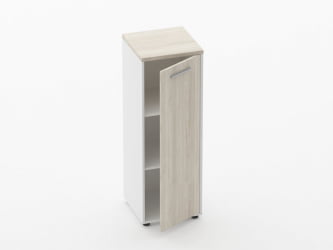 Шкаф 2 узкий закрытый Дека 10.12.13Пр Дуб Сантана светлый/Белый / Deka