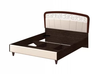 Кровать 160*200 Катрин 92.01 Дуб венге Белый песок Санчо крем