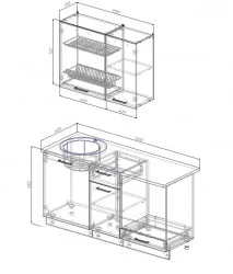 Маленькая кухня Вегас 1600