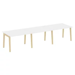 Стол переговорный (3 столешницы) ОНИКС ВООД ОВ.ПРГ-3.2 Белый Бриллиант/Светлый / ONIX WOOD OW.PRG-3.2