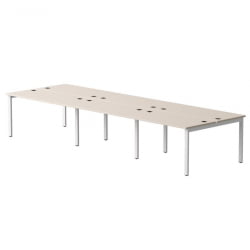 Бенч-система на 6 мест на металлокаркасе, опоры 45 гр Everprof EVO 254S016 (4140) Кашемир Белый
