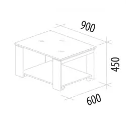 Стол журнальный Агат 33.10 Кена-Фреска Невада