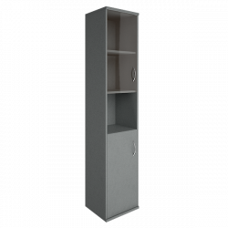 Шкаф высокий узкий левый Рива А.СУ-1.4 Л Серый / Riva