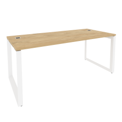 Стол рабочий руководителя на О-образном м/к ОНИКС О.МО-СРР-5.8 Тиквуд Светлый/Белый / ONIX O.MO-SRR-5.8