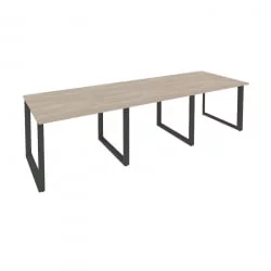 Стол переговорный (3 столешницы) ОНИКС О.МО-ПРГ-3.1 Дуб Аттик/Антрацит / ONIX O.MO-PRG-3.1