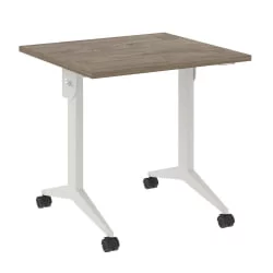 Стол складной мобильный КС-Пулл КС.М-0.7 Тиквуд Темный/Белый / X-Pull X.M-0.7
