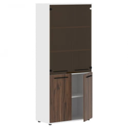 Шкаф комбинированный ЕДИС ЕХCС 85.2 Дуб Денвер  темный Черный Белый / EDIS EHCS