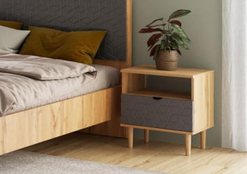 Тумба Денвер 1 ящ Дуб вотан/Графит Р-810