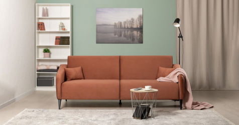 Диван-кровать НОЭЛЬ ТД 445 Велутто 55 терракотовый