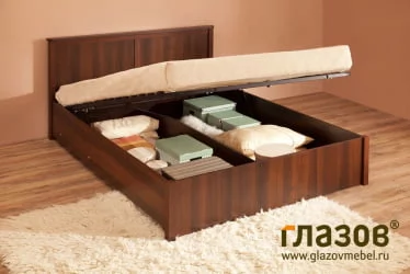 Полутороспальная кровать Шерлоcк 43.2 Орех шоколадный (спальня) / Sherlock