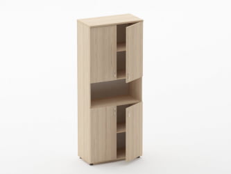 Шкаф высокий закрытый с нишей Твин 16.16.151 Туя / Twin