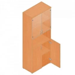Шкаф для документов с прозрачными стеклами Р.Ш-4СБ бук Бавария