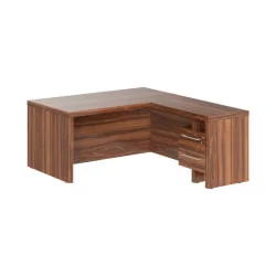 Угловой письменный стол с тумбой ZENN ZCT 1619H R Орех Даллас
