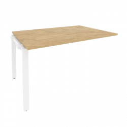 Проходной наборный элемент переговорного стола ОНИКС О.МП-НПРГ-3 Тиквуд Светлый/Белый / ONIX O.MP-NPRG-3