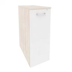 Тумба высокая выдвижная приставная / опорная ОНИКС О.ВТПО-8 Денвер Светлый/Белый / ONIX O.VTPO-8