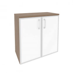 Шкаф низкий широкий ОНИКС О.СТ-3.2Р вхите Дуб Аризона / ONIX O.ST-3.2R white