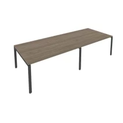 Переговорный стол (2 столешницы) Метал Сйстем Б.ПРГ-2.4 Вяз/Антрацит / Metal System