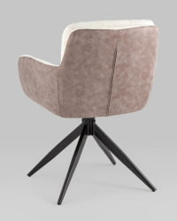 Стул Валдо молочный c бежевой экокожей / Waldo c