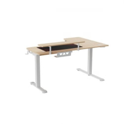Стол письменный (для компьютера) угловой с электрической регулировкой по высоте EUREKA ERK-EHD-L60R-MW (правый), клен