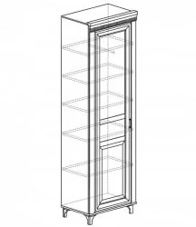 Узкий шкаф в прихожую Марлен 501 Кремовый белый Патина
