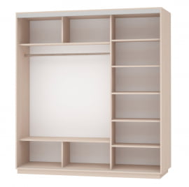 Шкаф-купе Экспресс Трио Элемент 2100х2200х Дуб молочный / 2100х2200h