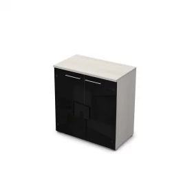 Шкаф низкий со стеклом GLOSS LINE 9НШ.023.4  Ivory
