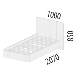 Односпальная кровать Кашемир 900.04 Дуб Кронберг