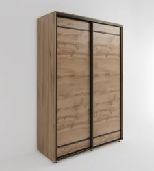 Шкаф-купе 2-х дверный Акцент-Лайт Д 2400х600 Дуб крафт золотой