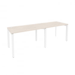 Рабочая станция на П-образном м/к ОНИКС О.МП-РС-2.2.7 Денвер Светлый/Белый / ONIX O.MP-RS-2.2.7