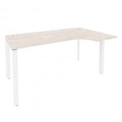 Стол эргономичный правый на П-образном м/к ОНИКС О.МП-СА-1Р Денвер Светлый/Белый / ONIX O.MP-SA-1R