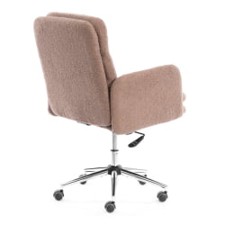 Кресло Довер хром букле, коричневый, барни кокоа / Dover barni cocoa