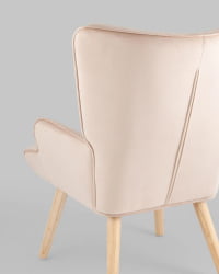 Кресло Хью велюр Бежевый