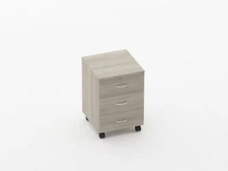 Тумба подкатная с 3-мя ящиками Твин 14.10.10 Дуб Сантана светлый / Twin