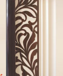 Шкаф для одежды с полками и штангой Катрин 92.15 Дуб венге Белый песок Браун вуд