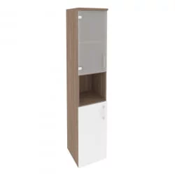 Шкаф высокий узкий левый ONIX O.SU-1.4(L) Дуб Аризона/Белый