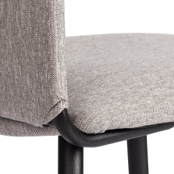 Мягкий стул La Rousse NEW, ткань рогожка, серый/черный, 3M 16/2, 45x55x93 см