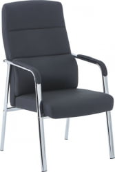 Кресло для посетителей Еверпроф Ситй Экокожа Черный / Everprof City