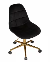 Офисное кресло для персонала ДОБРИН ДИАНА Чёрный велюр МДЖ9-101 / DOBRIN DIANA MJ9-101