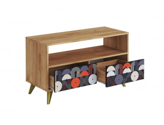 Тумба дизайнерская ТМ-005  дуб крафт золотой/VINIL