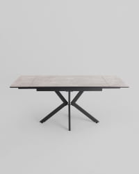 Стол раскладной Мармер 120-180*80*76 см керамика антрацит / Marmer