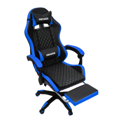 Геймерское кресло 892-1 цвет черный/синий с массажем 892-1-black-blue-mass