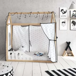 Кроватка для новорожденных Micuna Tipi House MONT-1874 Waterwood/White