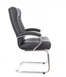 Кресло для посетителей Everprof Orion CF Экокожа Черный