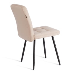 Мягкий стул Sweet LT, велюр, бежевый/черный, 7, 41х55х88 см