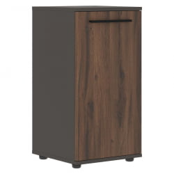 Шкаф колонка с глухой малой дверью ЕДИС ЕЛCС 42.1 Дуб Денвер темный Черный Мокко / EDIS ELCS