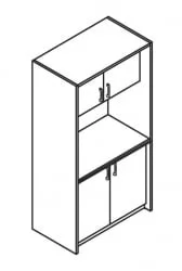 Мини-кухня SCB 120.1 Серый Металлик