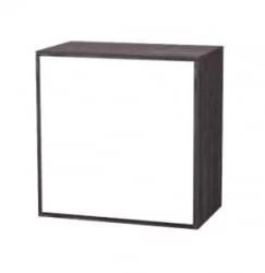 Настенный шкаф для гостиной Куб К06 Белый софт Ясень черный