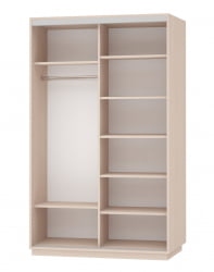 Шкаф-купе двухдверный Экспресс Дуо 1400х2200х Париж/Дуб молочный / 1400х2200h