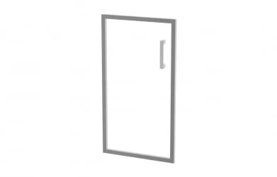 Дверь стекло в алюминии В-512 L матовое